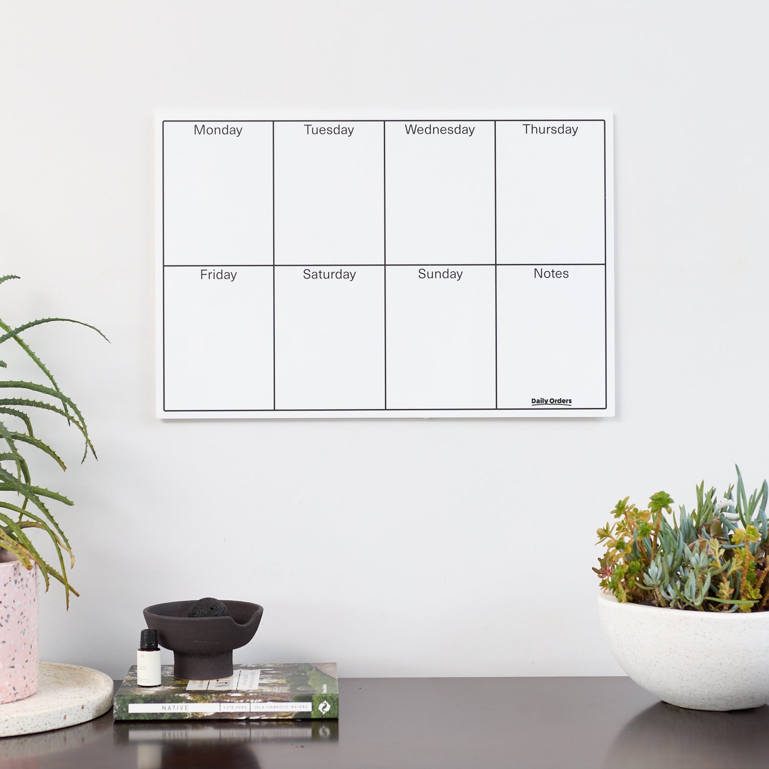 Daily Orders Weekly Planning Support Bundle | S - 40x60cm / White