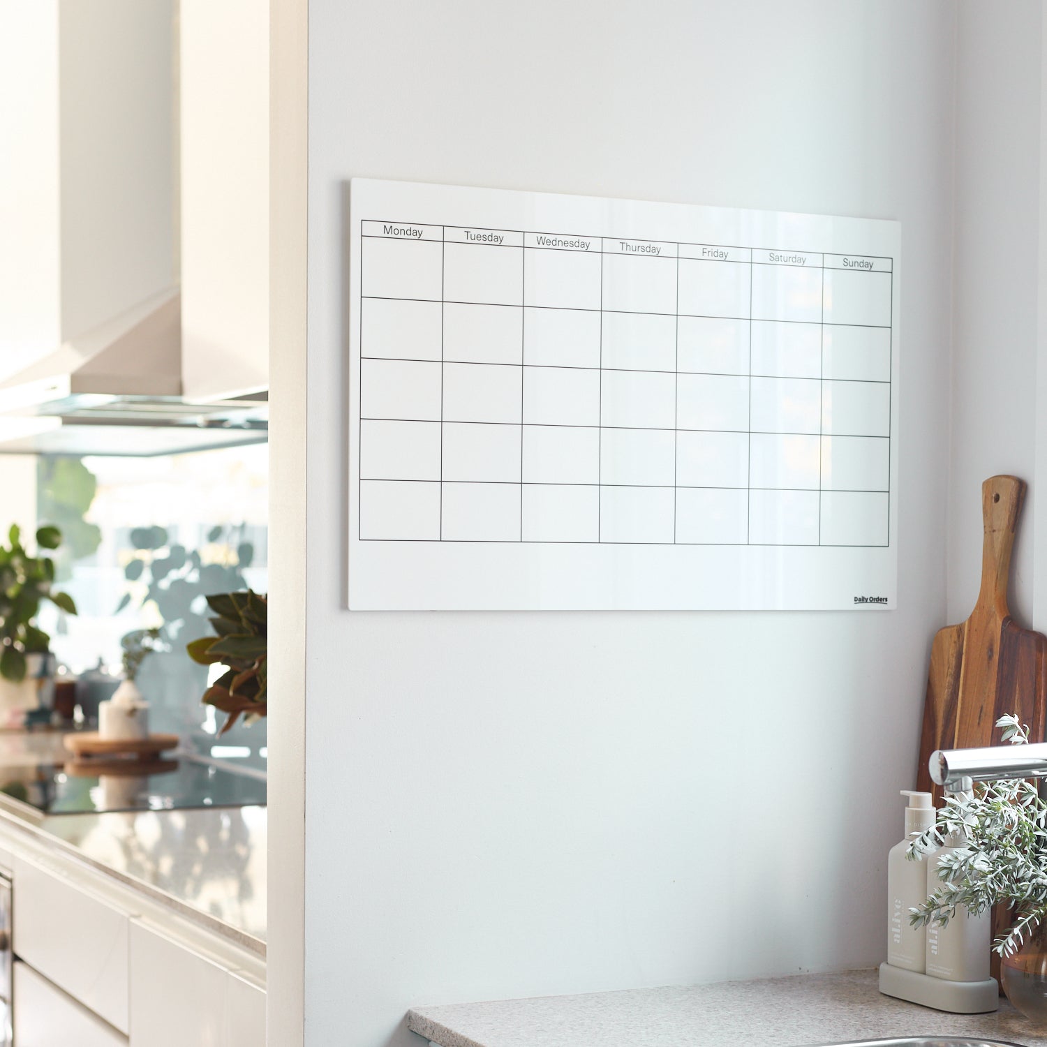 Daily Orders Monthly Planning Support Bundle | S - 40x60cm / White