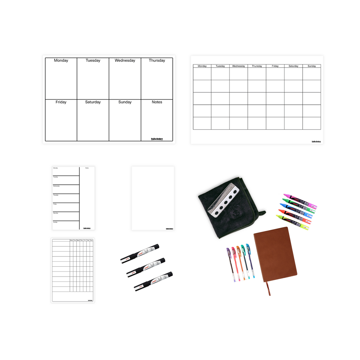 Daily Orders White Mega Planning Bundle | S - 40x60cm / White