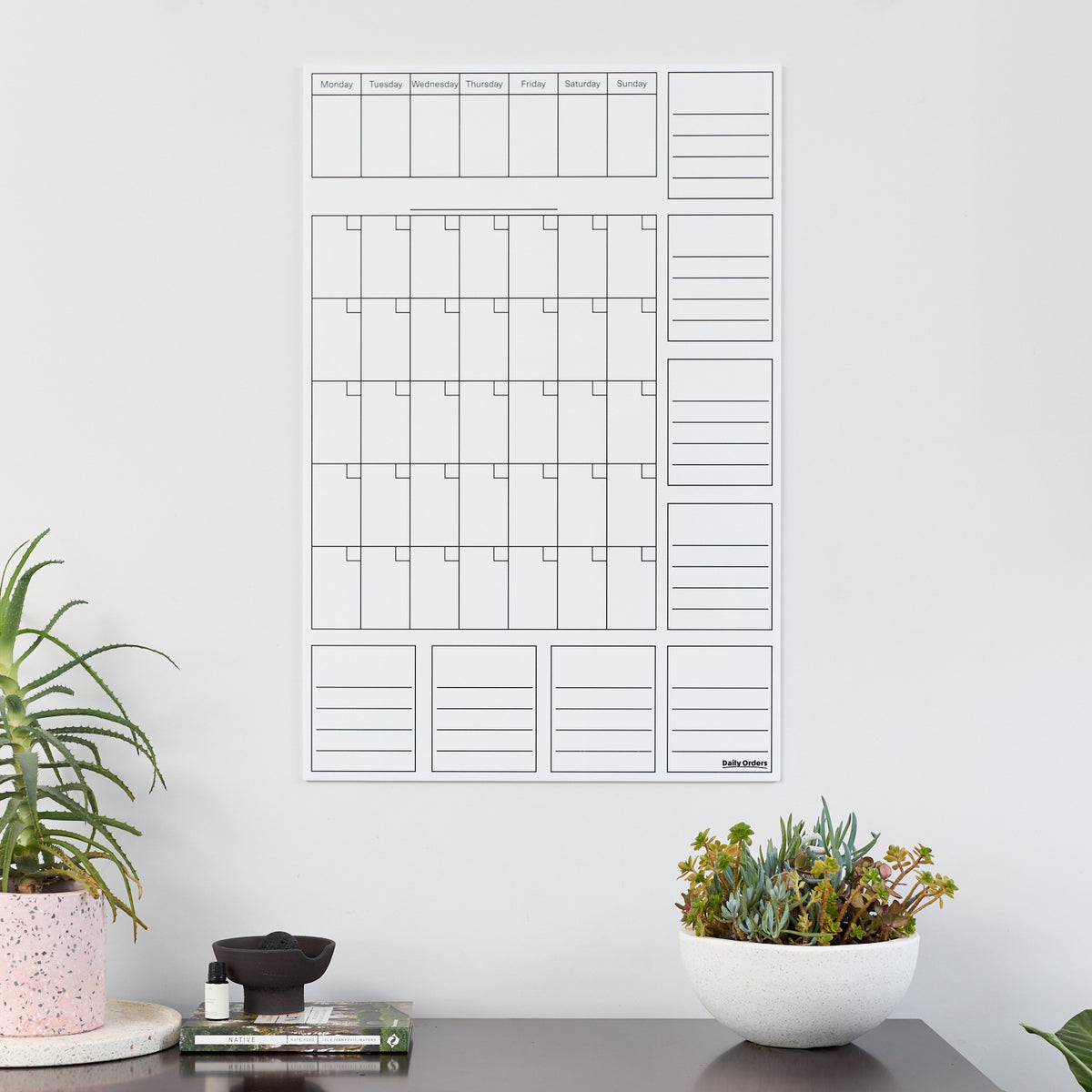 Daily Orders Command Centre Wall Planner | M - 60x90cm / White