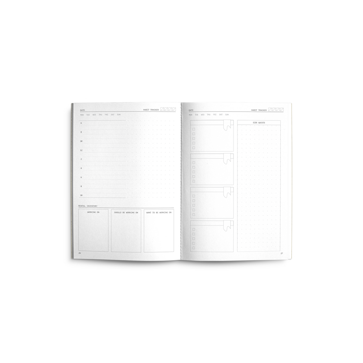 Fast Brain Daily Productivity Planner | Single Notebook | Caramel Fudge