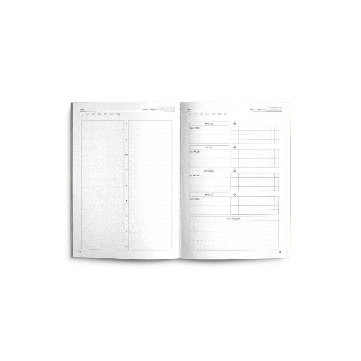 Fast Brain Daily Productivity Planner | Single Notebook | Blue Lagoon