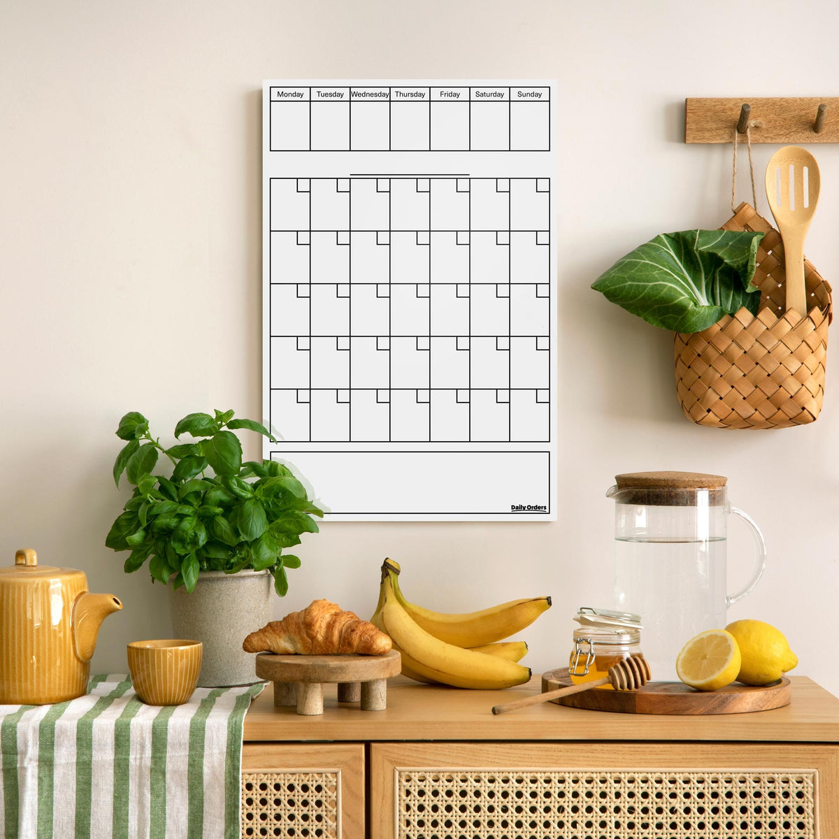 Daily Orders Command Centre Wall Planner  | S - 40x60cm / White