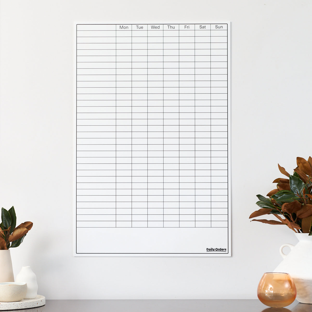 Daily Orders Planner To Do List Planner | Portrait | M - 60x90cm / White