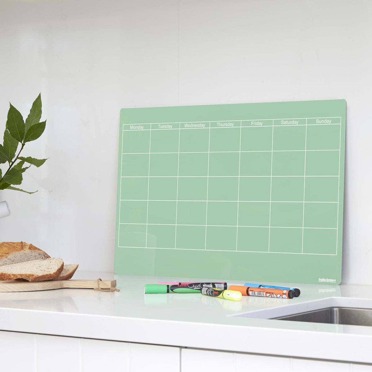 Daily Orders Monthly Planner S / Sage Monthly Wall Planner | Landscape | Sage