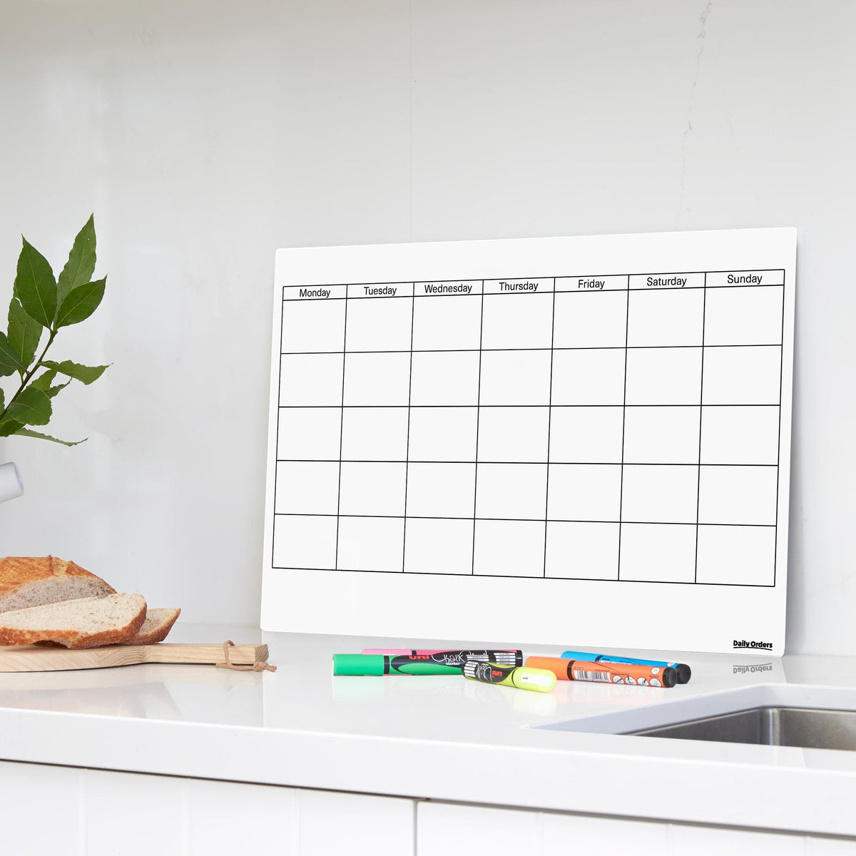 Daily Orders Monthly Wall Planner | S - 40x60cm / White