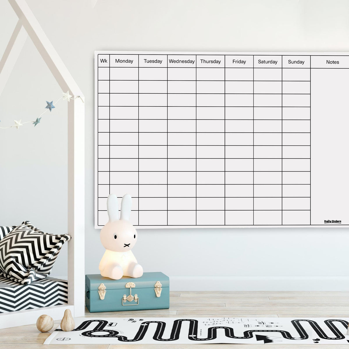 Daily Orders Planner M / White Term Planner | Landscape | White