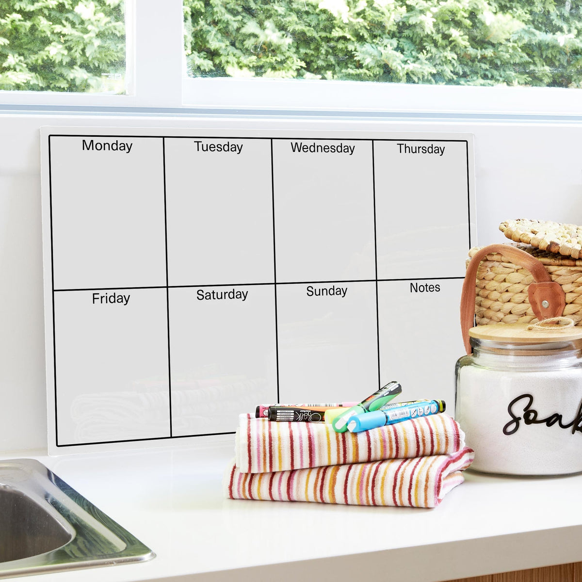 Daily Orders Weekly Wall Planner | S - 40x60cm / White