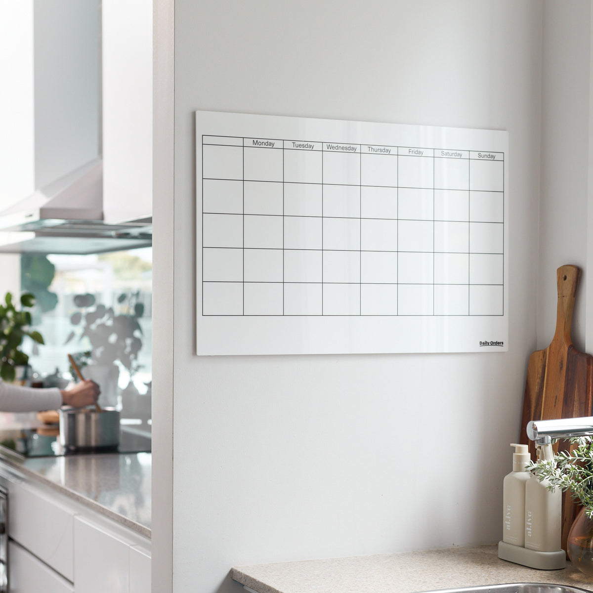 Daily Orders Personalised Wall Planner | S - 40x60cm / White