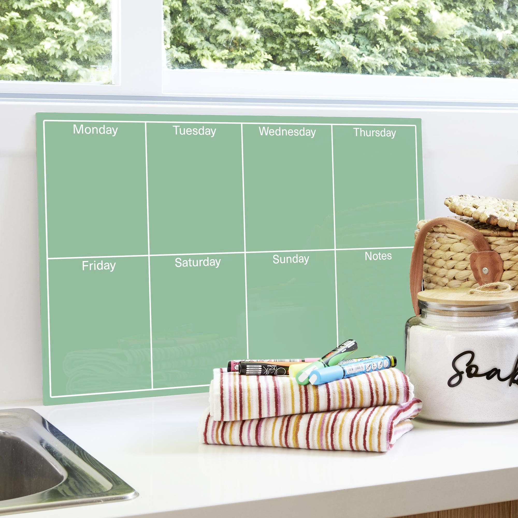 Daily Orders Weekly Planner S / Sage Weekly Wall Planner | Landscape | Sage