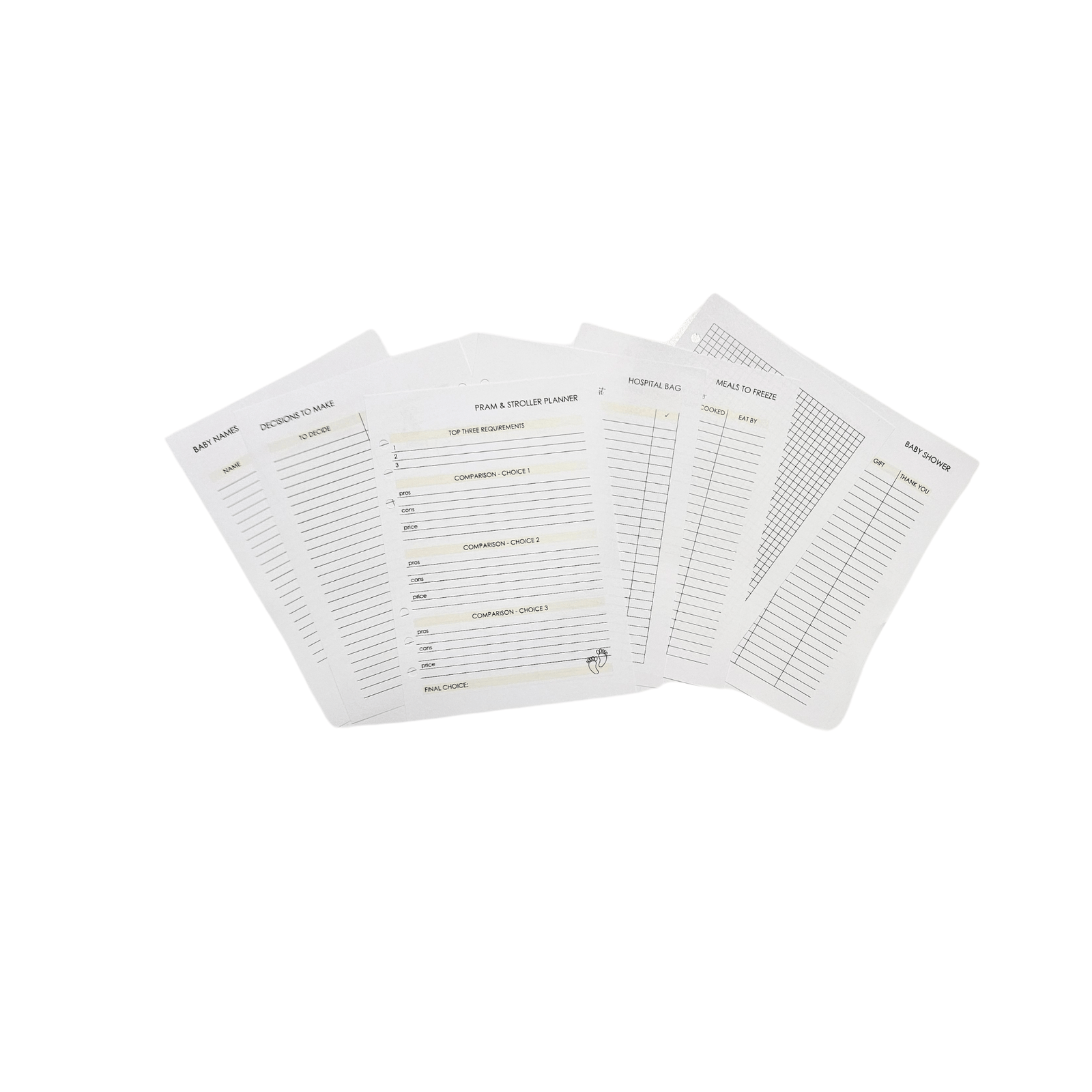 Planner Peace Diary Inserts Only A5 Diary Inserts | Undated | Pregnancy