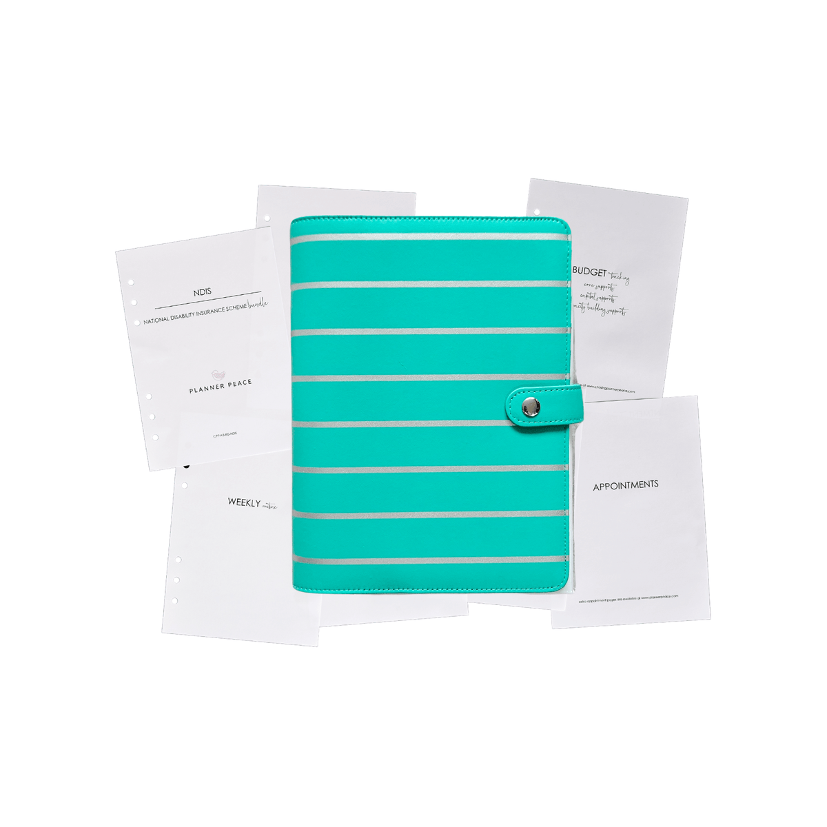 Planner Peace Diary Emerald NDIS Support Planner A5 | FY24/25 | Emerald