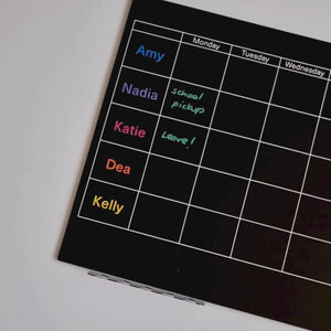 Daily Orders Personalised Wall Planner | S - 40x60cm / Black