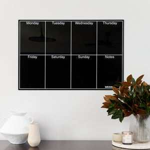Daily Orders Weekly Wall Planner | M - 60x90cm / Black