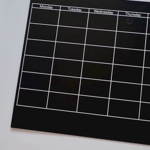 Daily Orders Monthly Wall Planner | M - 60x90cm / Black