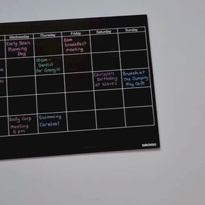 Daily Orders Monthly Wall Planner | S - 40x60cm / Black