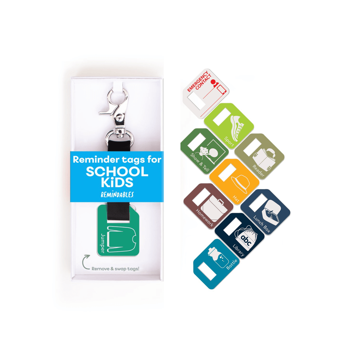 Remindables Bag Tags Ink Bag Tags School Set | Ink